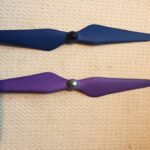 Phantom 3 White Propellers dyed blue and purple using RIT