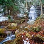 Long Exposure shot of Bear Creek Falls in the Pocono Mountains, Pennsylvania