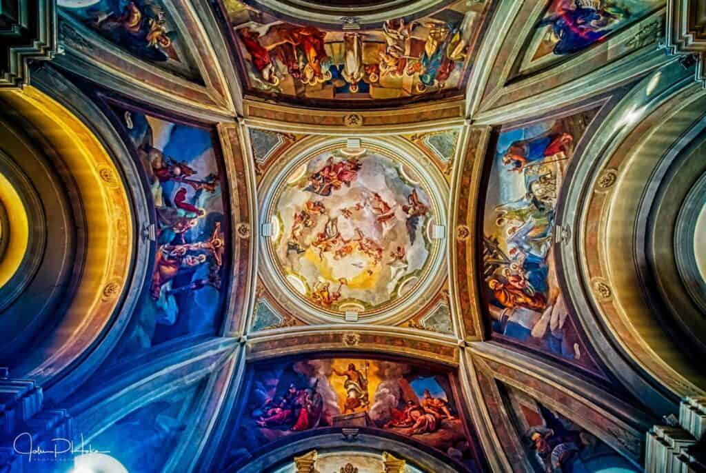 HDR Image of the ceiling of the Como Chapel outside of Milan Italy