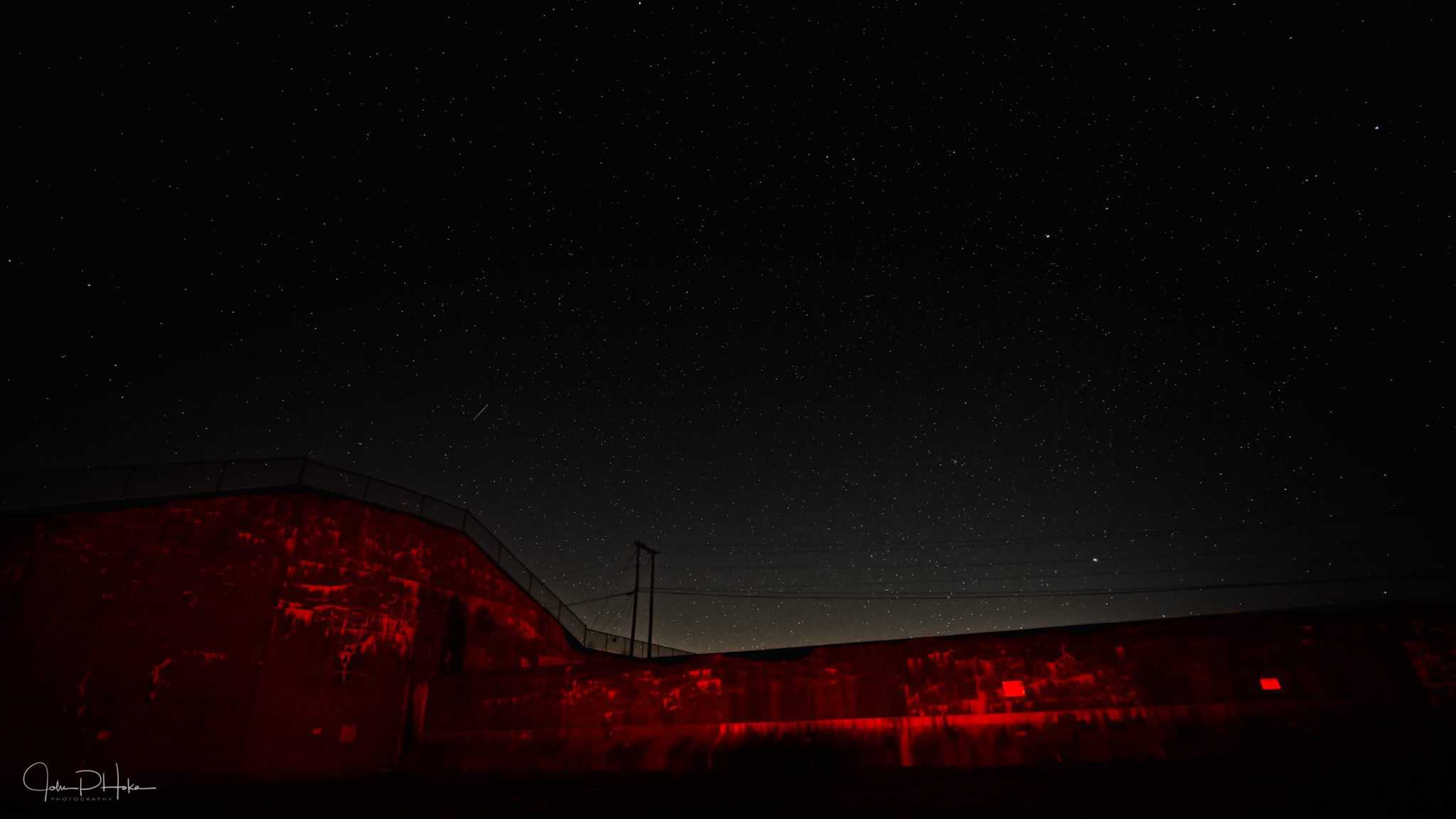 Astrophotography of the night sky above Francis E. Walter Dam in White Haven, PA