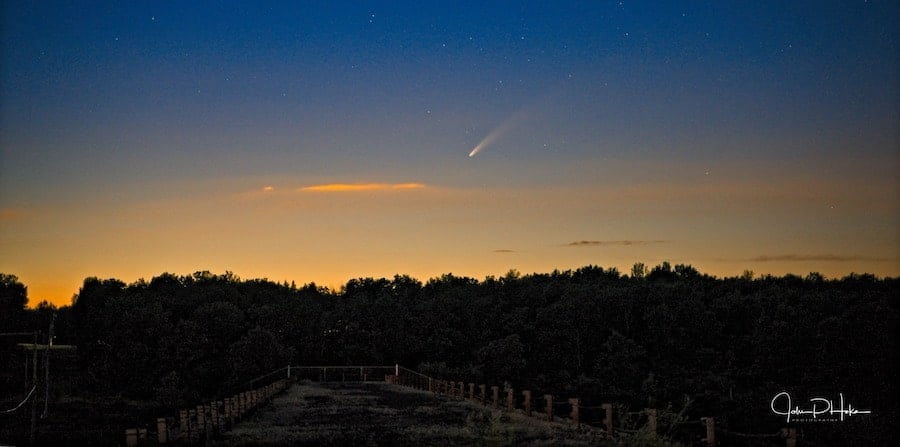 Comet Neowise over Francis E. Lewis Dam - White Haven Pennsylvania