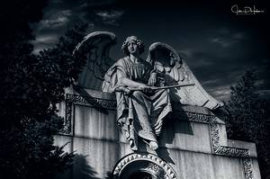 Cemetery Angel St. Michael at Greenwood Cemetery Brooklyn, NY f/3.2 1/3200sec ISO-200 75mm ©2023 John Patrick Hoke