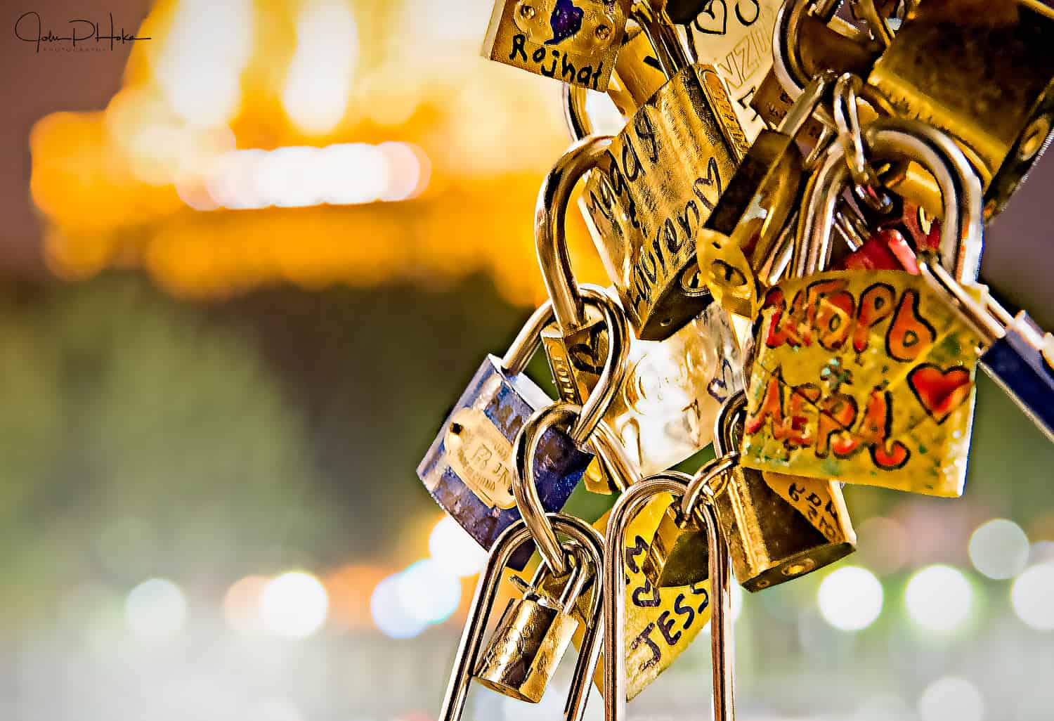 Locks of Love on Pont de l'Alma, Paris France