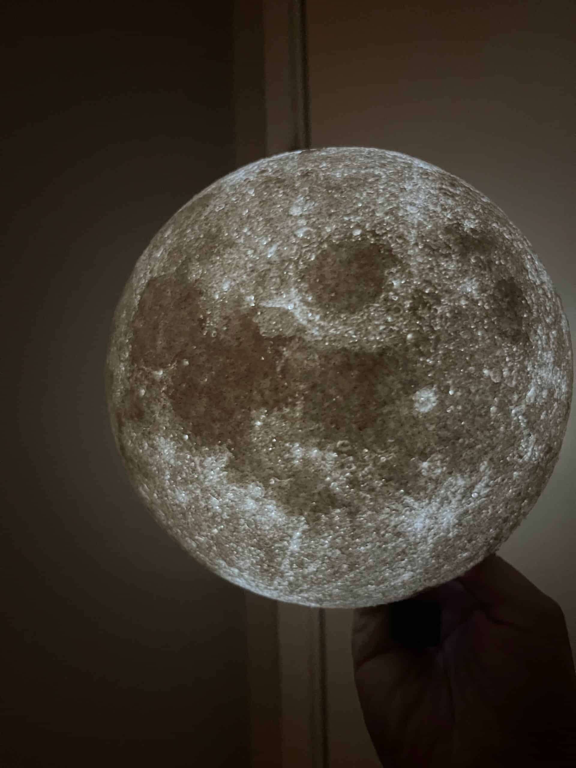 3D Printed Lithophane of the Moon