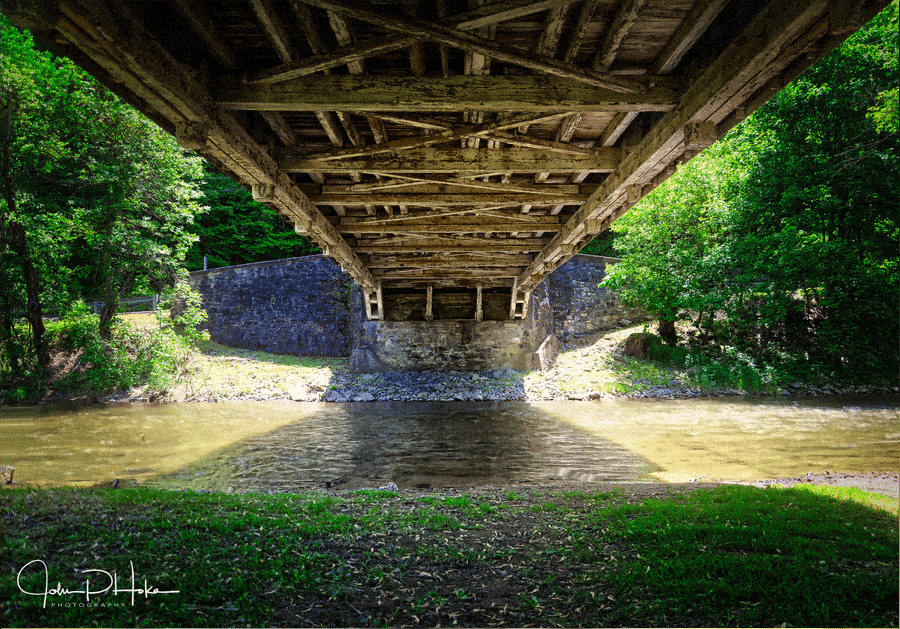 PoltaGraph of the underside of a covered bridge in North East PA