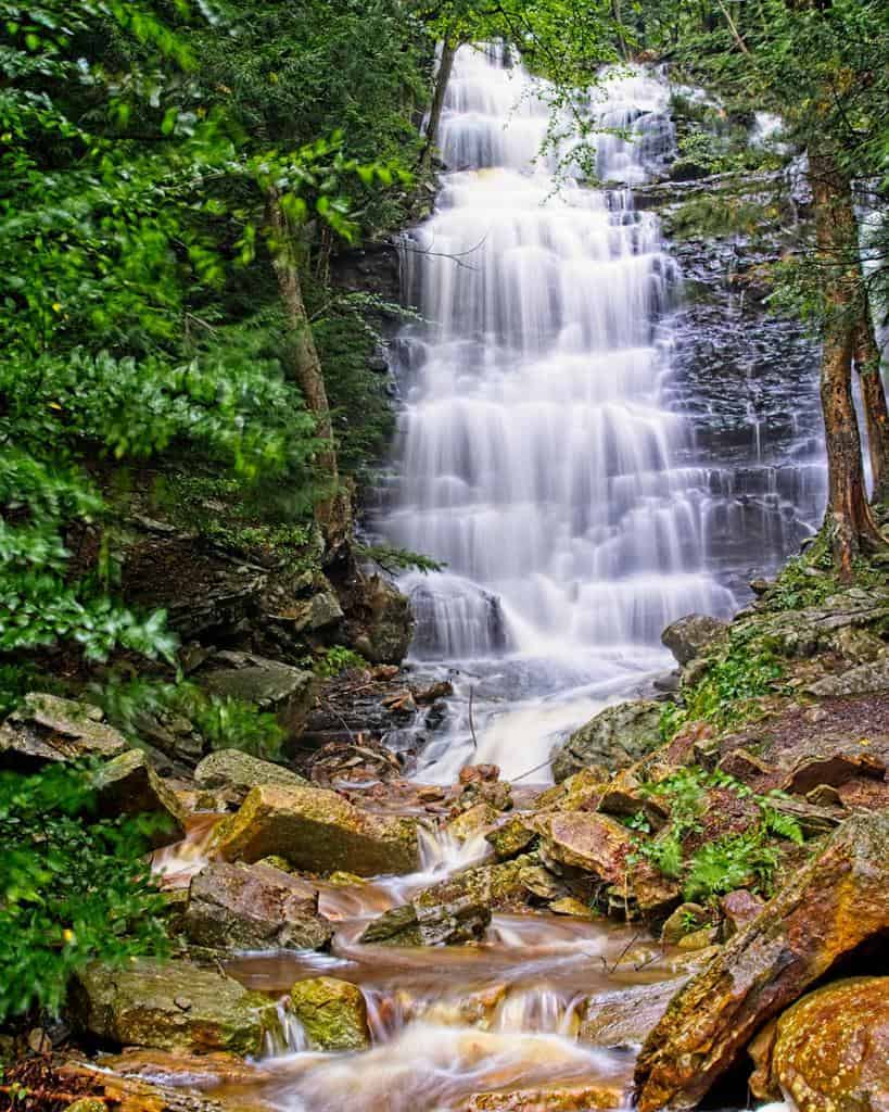 Long Exposure of Bear Creek Waterfall - White Haven, Pennsylvania