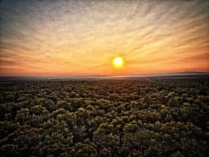 Sunset over the Pocono Mountains at 400' - Phantom 3 Photography